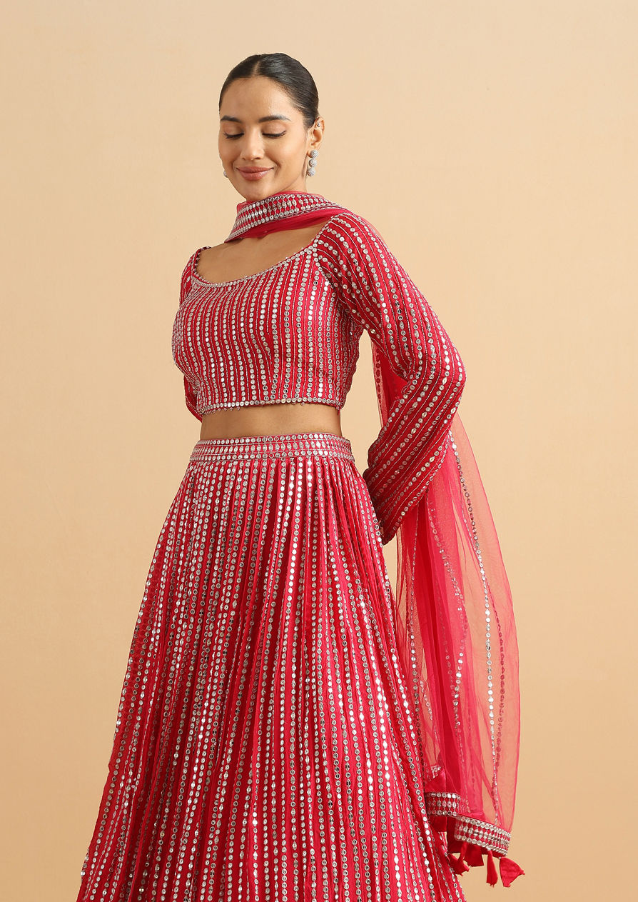 alt message - Twamev Women Royal Radiance Rani Pink Skirt Top image number 1