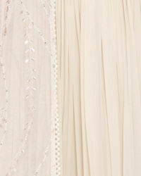 Twamev Women Enchanting Cream Skirt Top Set with Jacket