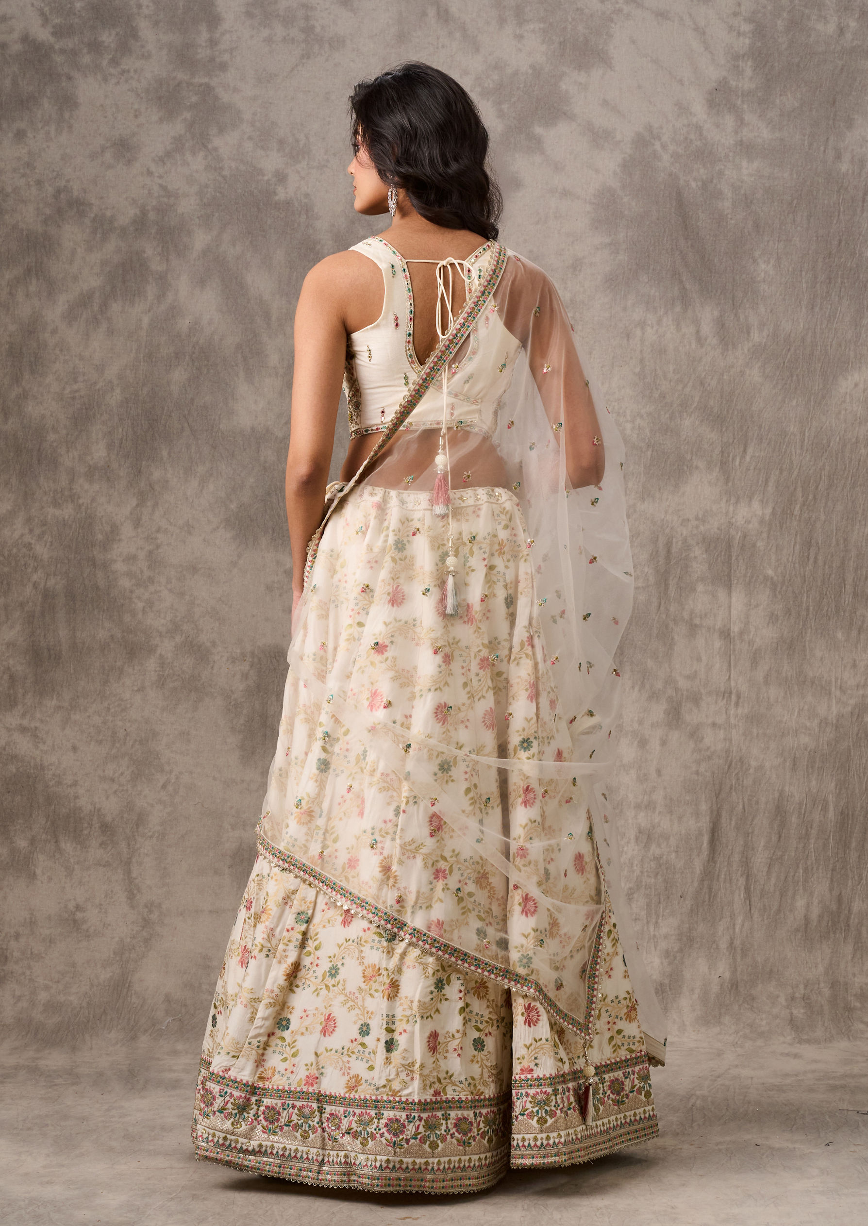 Twamev Women Royal Cream Elegance Skirt Top