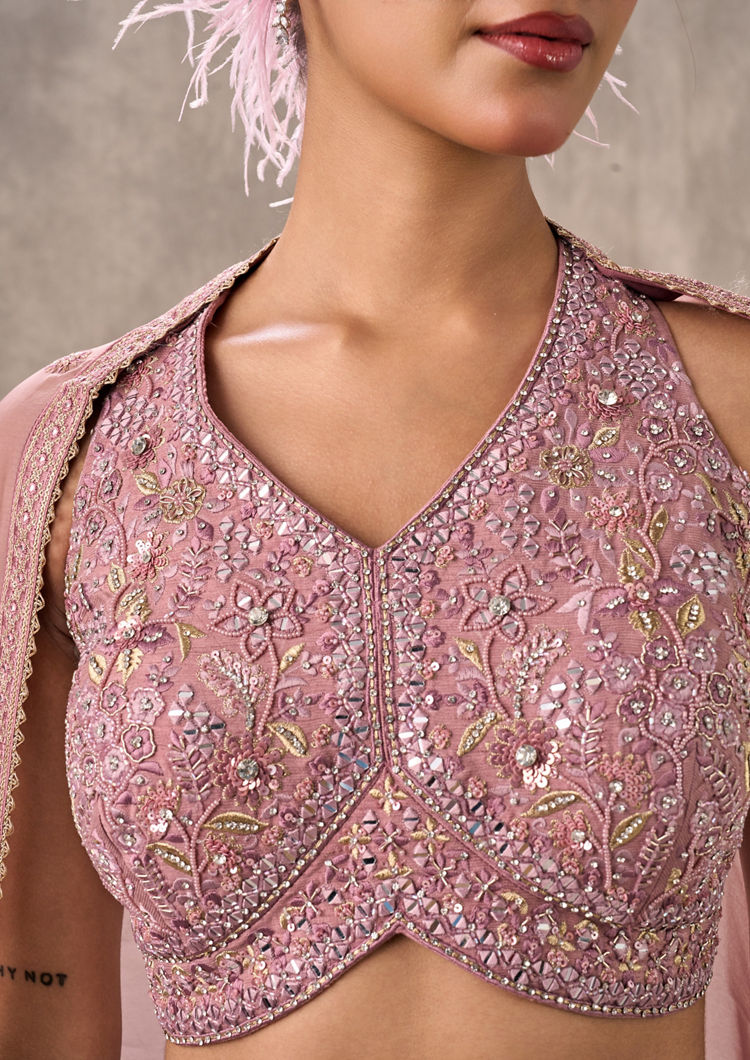 Twamev Women Regal Purple Crepe Lehenga