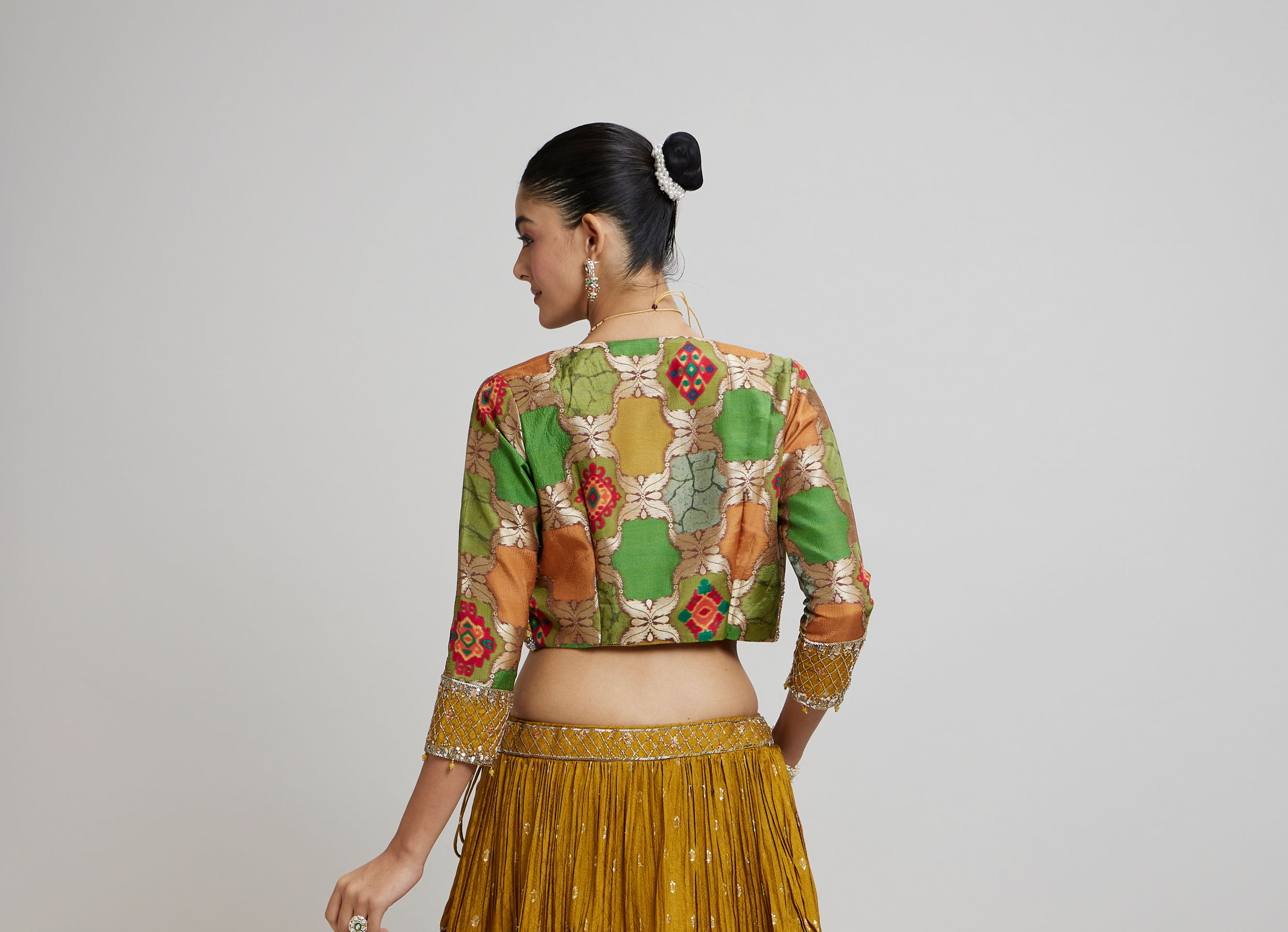 Twamev Women Emerald elegance Lehenga