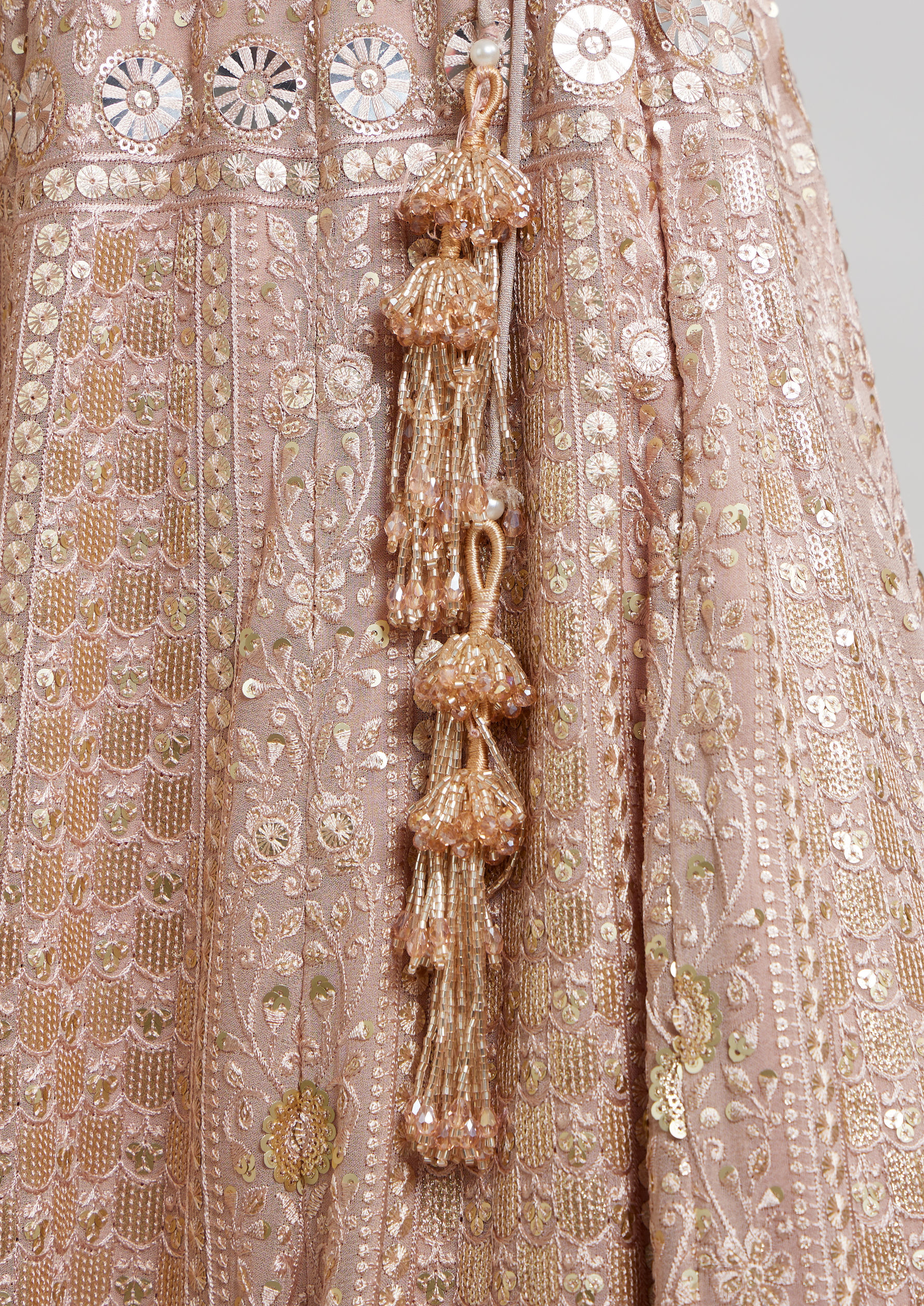 Twamev Women Blossom Pink Georgette Lehenga