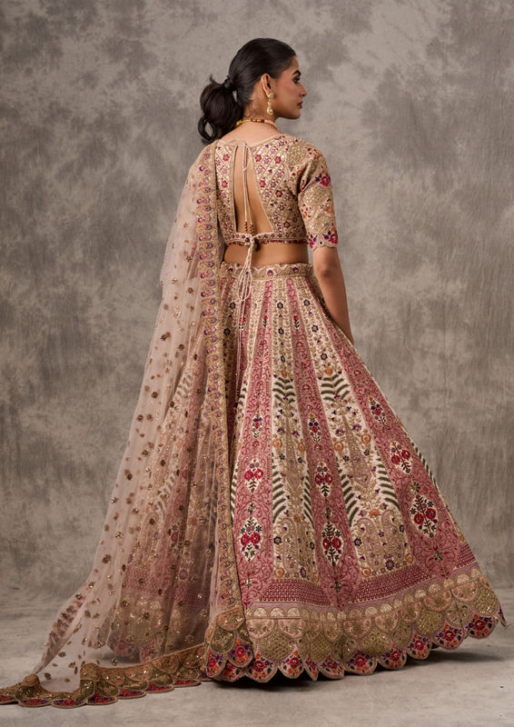 Twamev Women Elegant Cream Art Silk Lehenga
