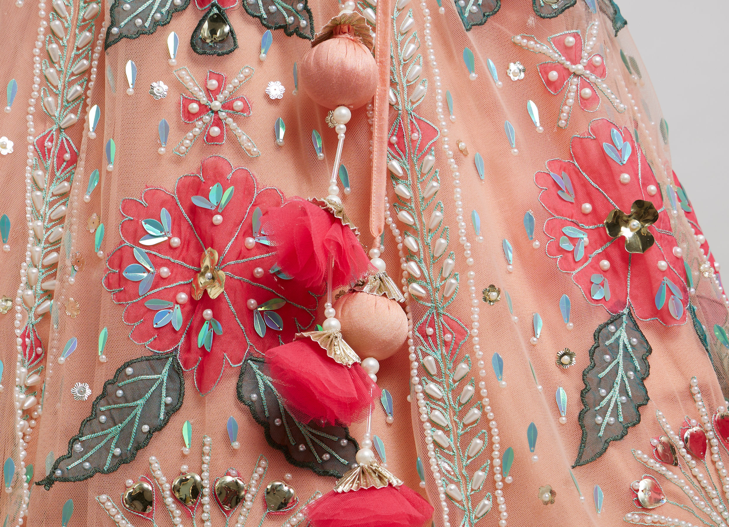 Twamev Women Dreamy Pink Net Lehenga