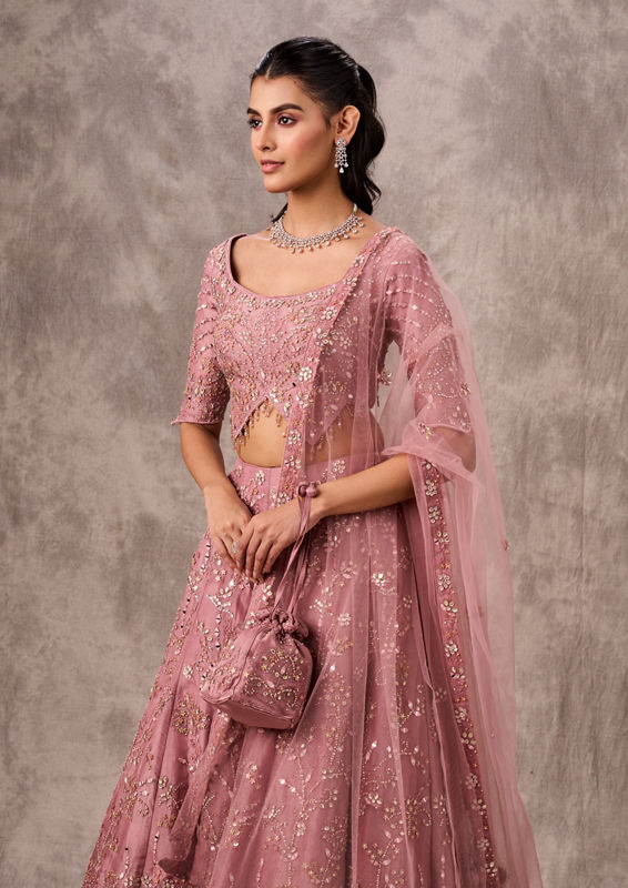 Twamev Women Majestic Purple Lehenga Ensemble