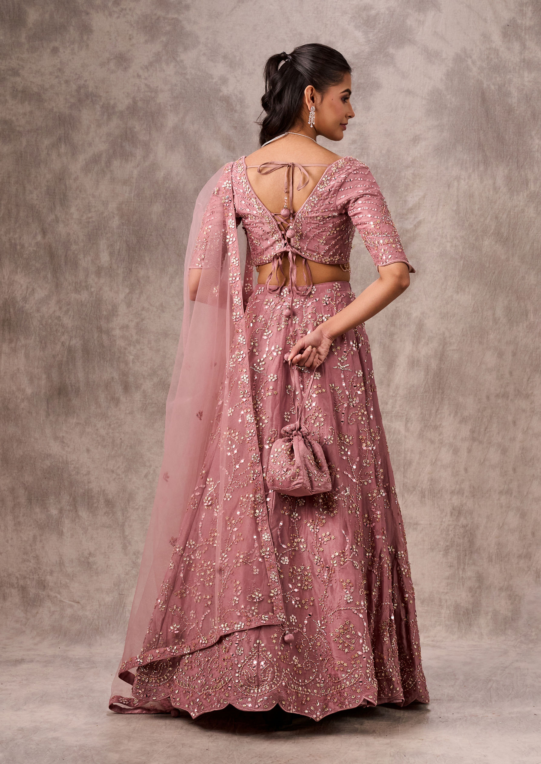 Twamev Women Majestic Purple Lehenga Ensemble