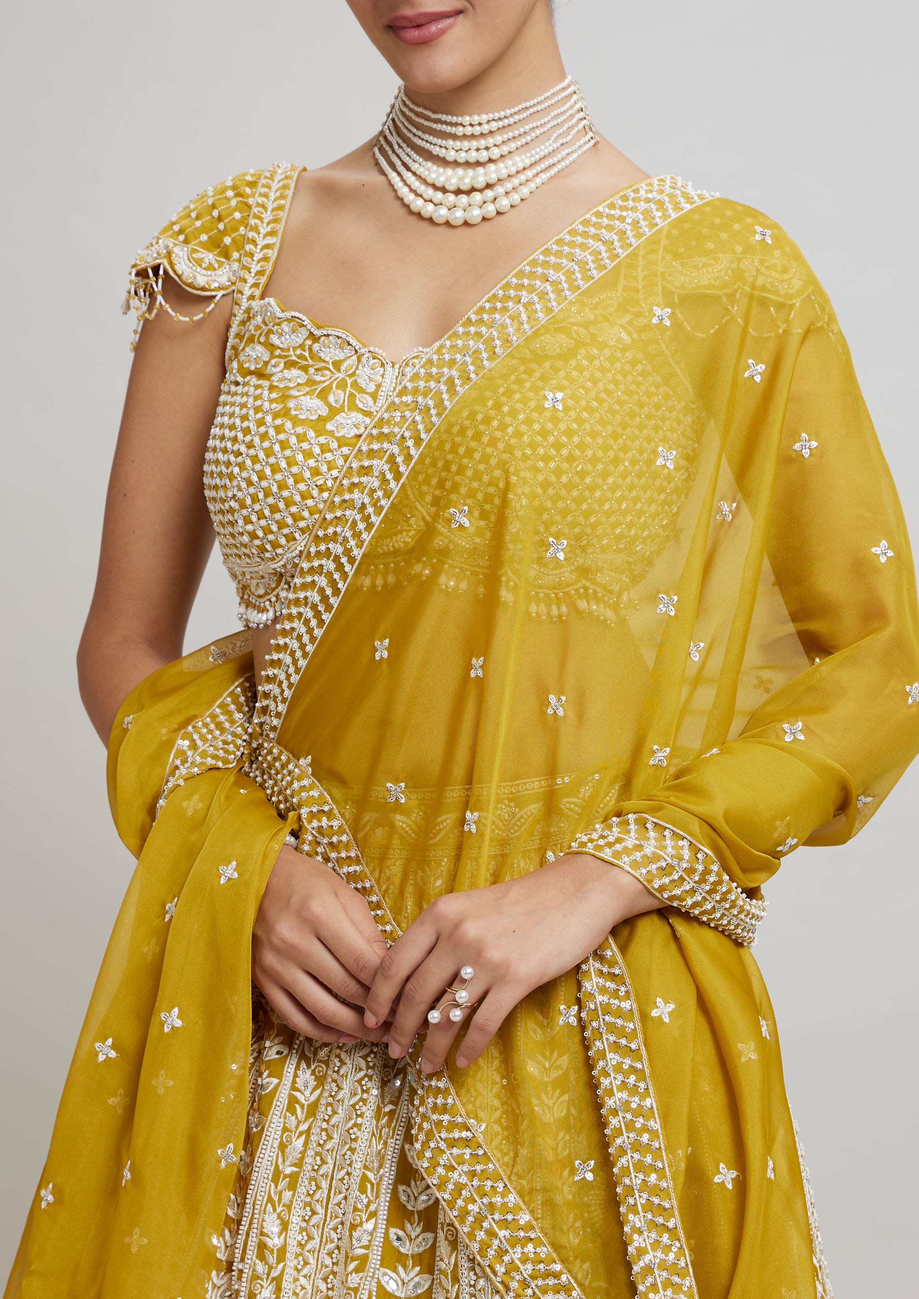 Twamev Women Twirling Sunshine Yellow Lehenga