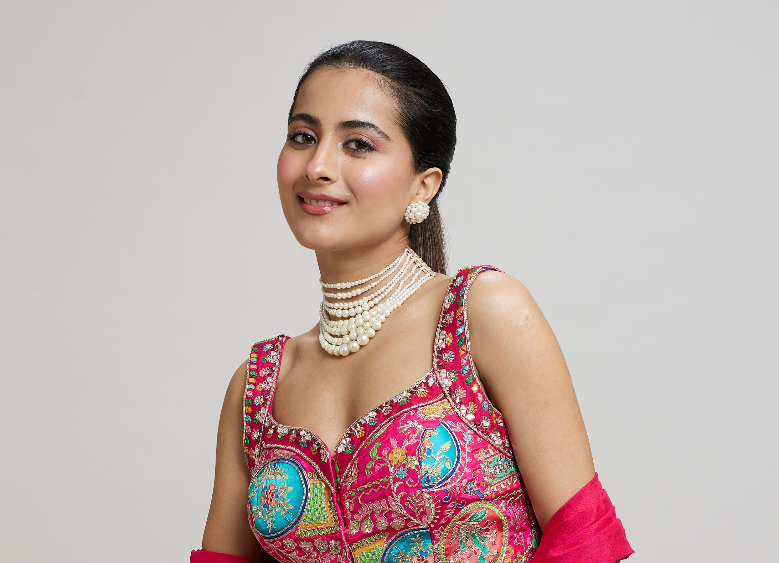 Twamev Women Radiant Pink Dream Lehenga