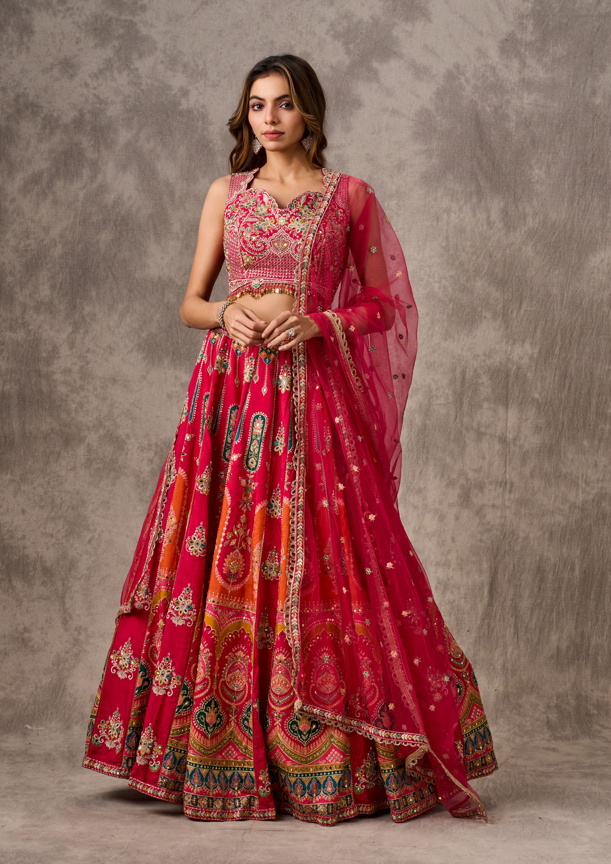 Twamev Women Beautiful Pink Lehenga