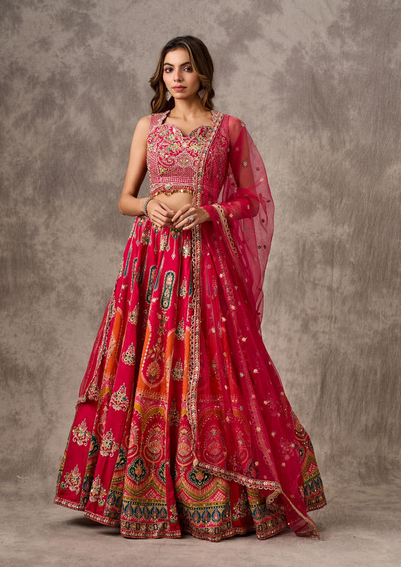 Twamev Women Beautiful Pink Lehenga