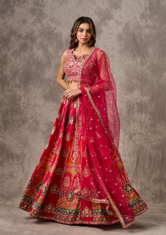 Twamev Women Beautiful Pink Lehenga