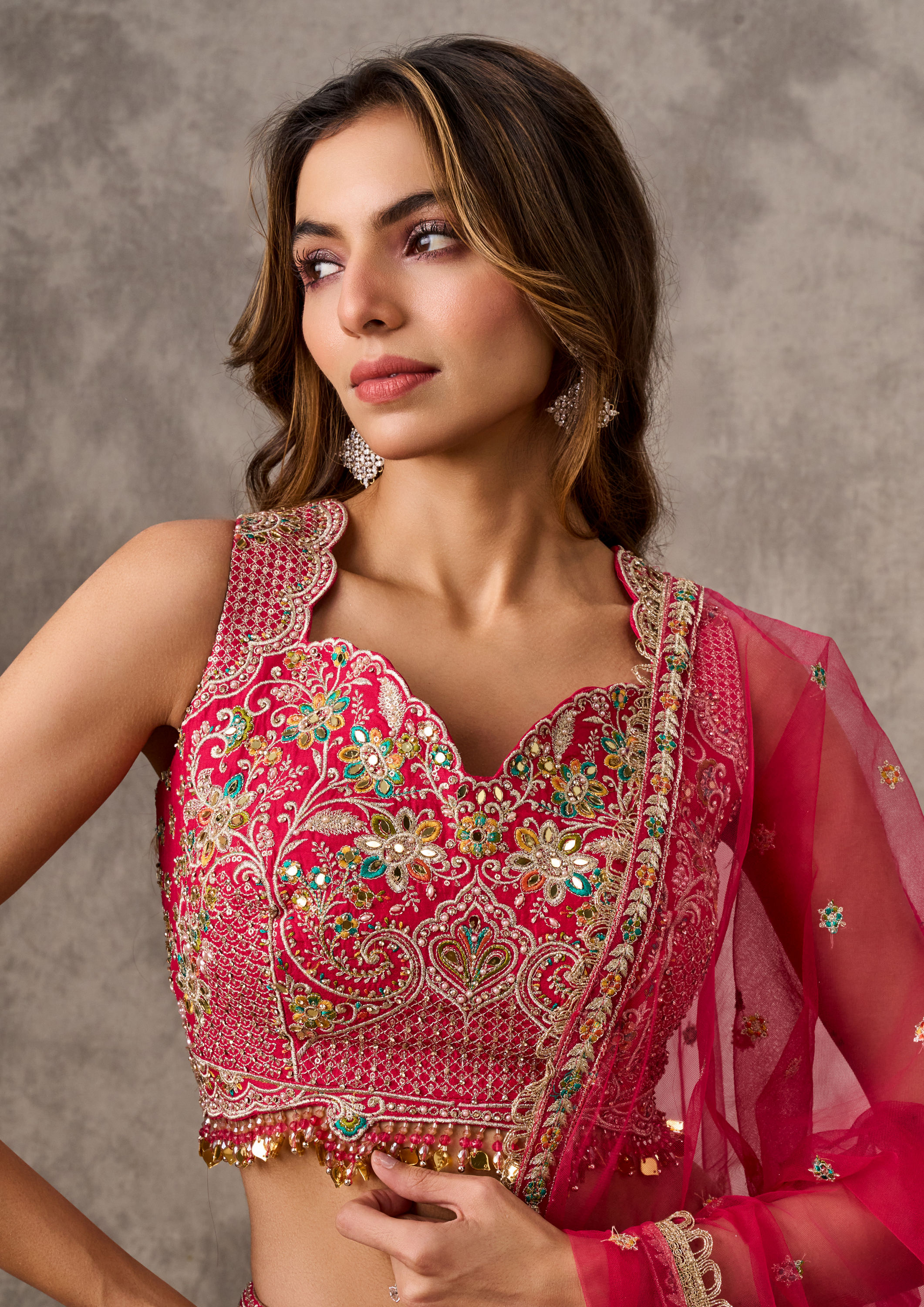 Twamev Women Beautiful Pink Lehenga