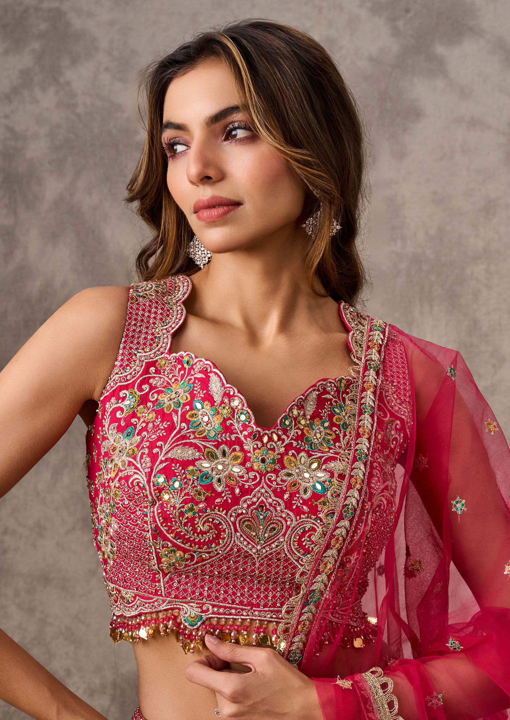 Twamev Women Beautiful Pink Lehenga