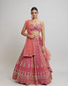 Exquisite Pink Georgette Lehenga