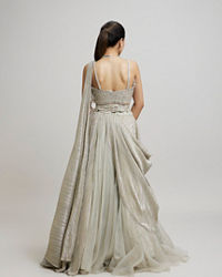 Twamev Women Grey Elegance Femina Lehenga