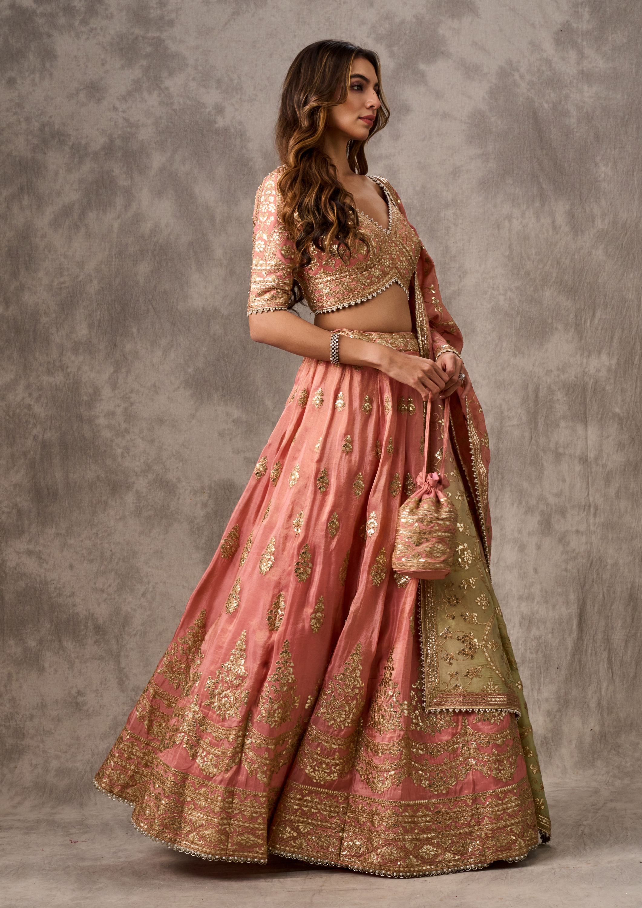 Twamev Women Gorgeous Pink Festivity Lehenga