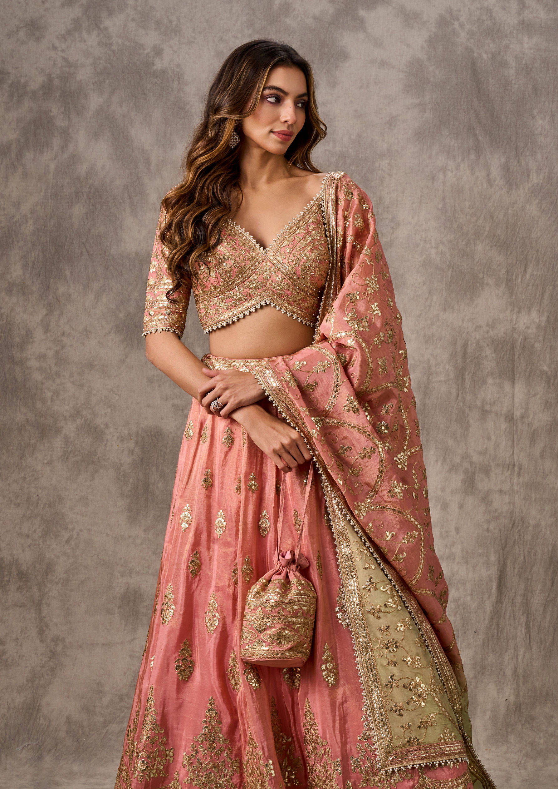 Twamev Women Gorgeous Pink Festivity Lehenga