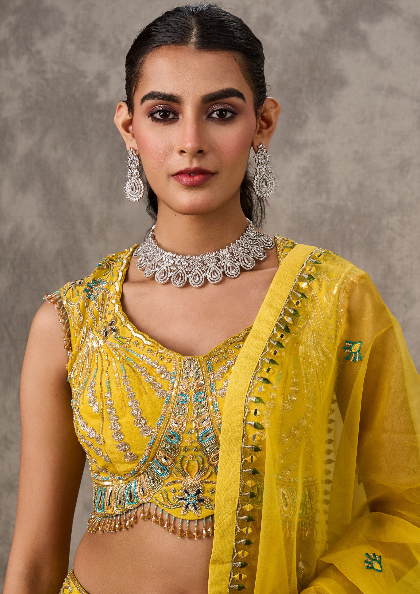 Twamev Women Enchanting Green Royal Elegance Lehenga