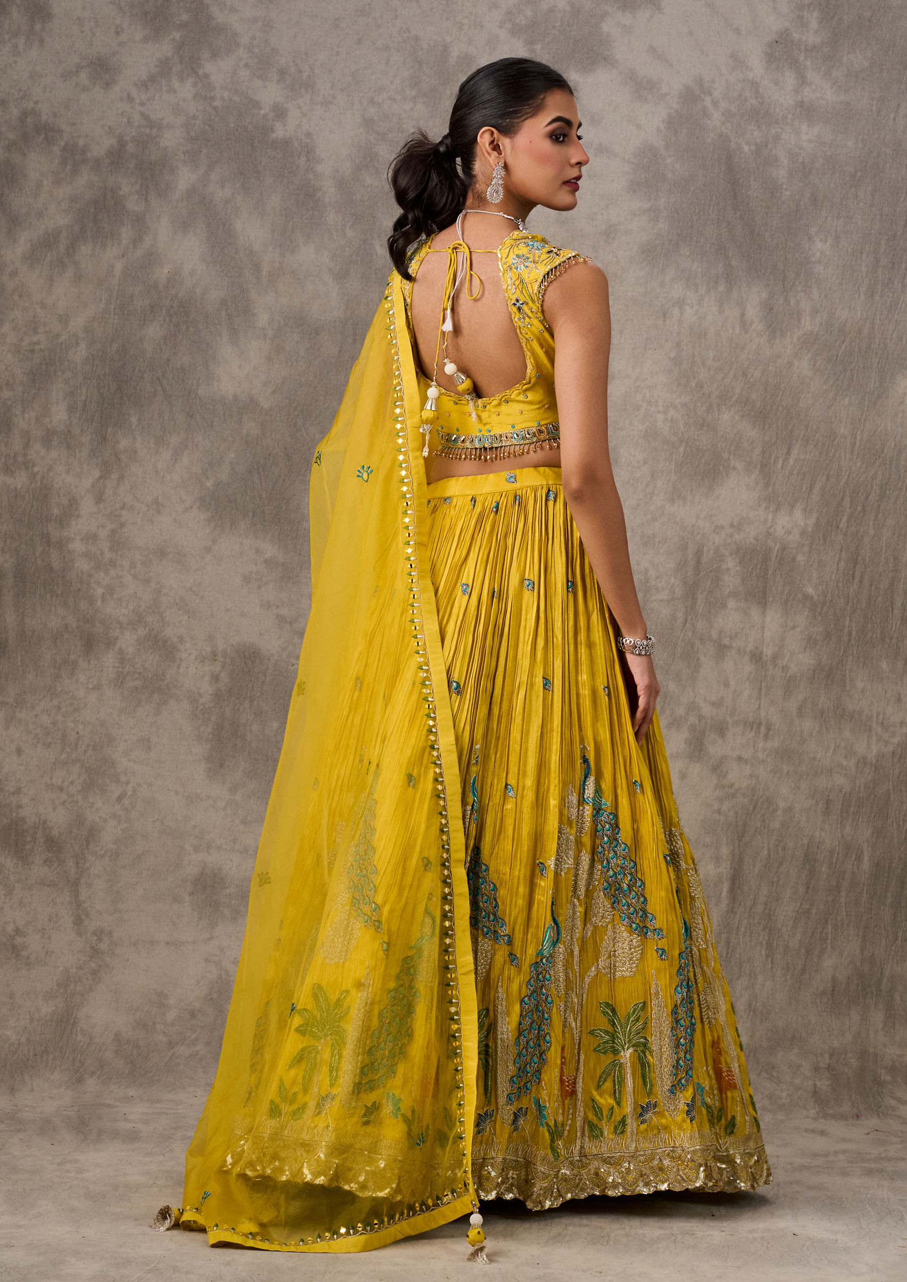 Twamev Women Enchanting Green Royal Elegance Lehenga