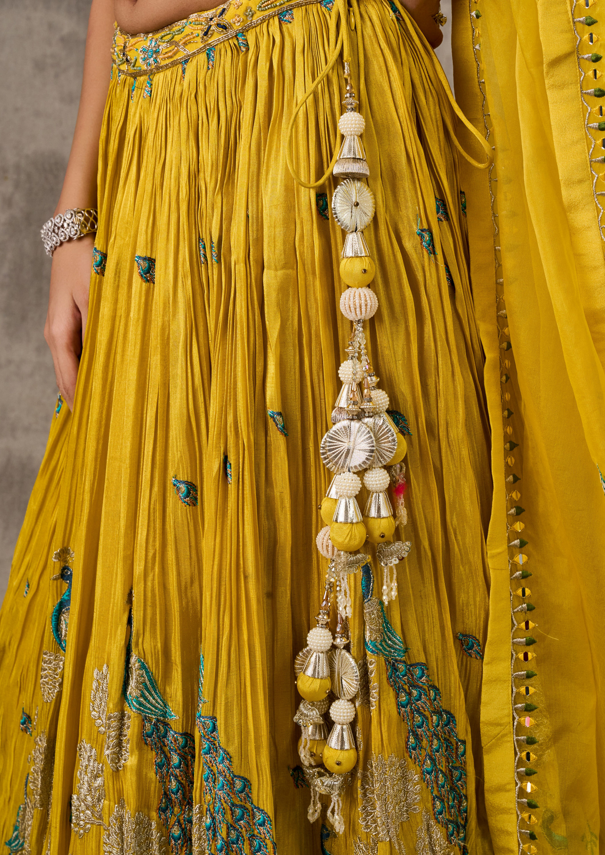 Twamev Women Enchanting Green Royal Elegance Lehenga