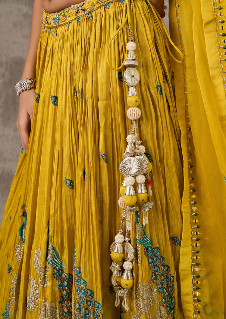 Twamev Women Enchanting Green Royal Elegance Lehenga