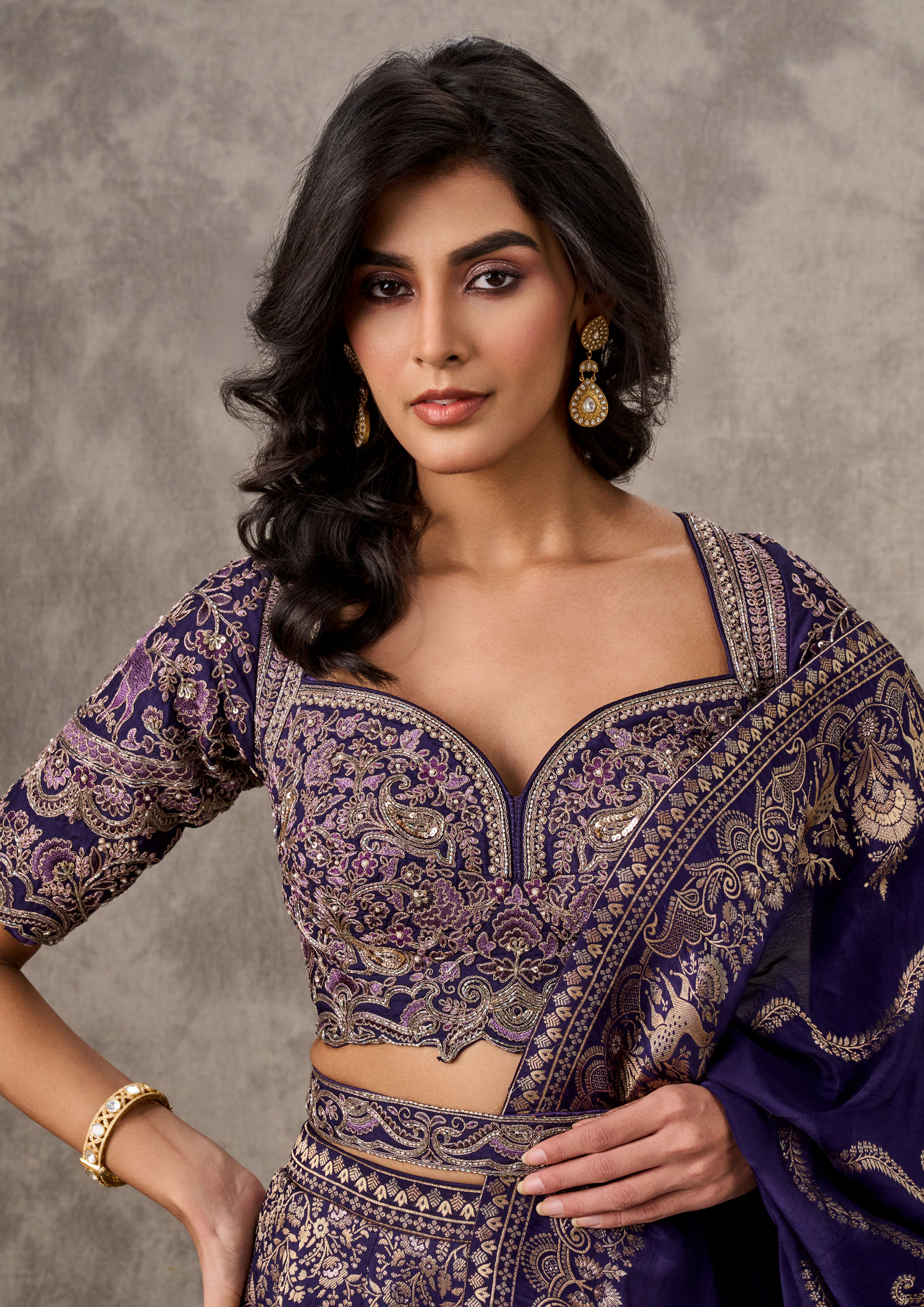 Twamev Women Purple Majesty Lehenga