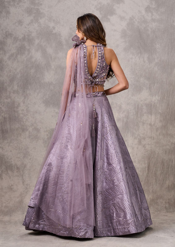 Twamev Women Purple Elegance Lehenga