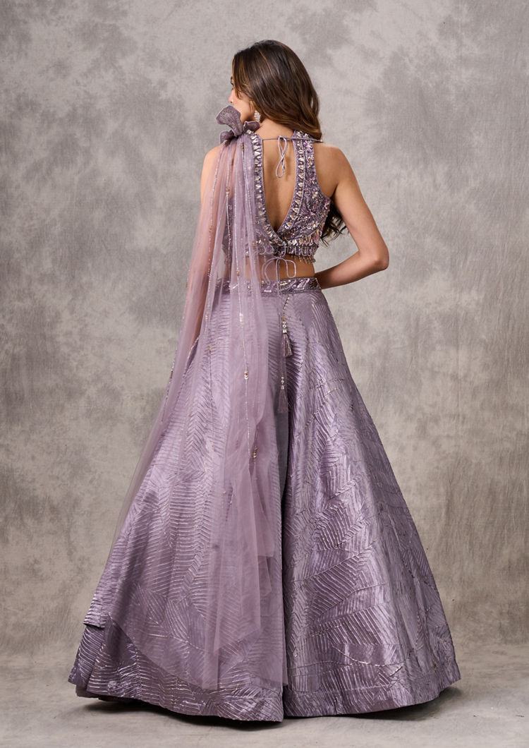 Twamev Women Purple Elegance Lehenga