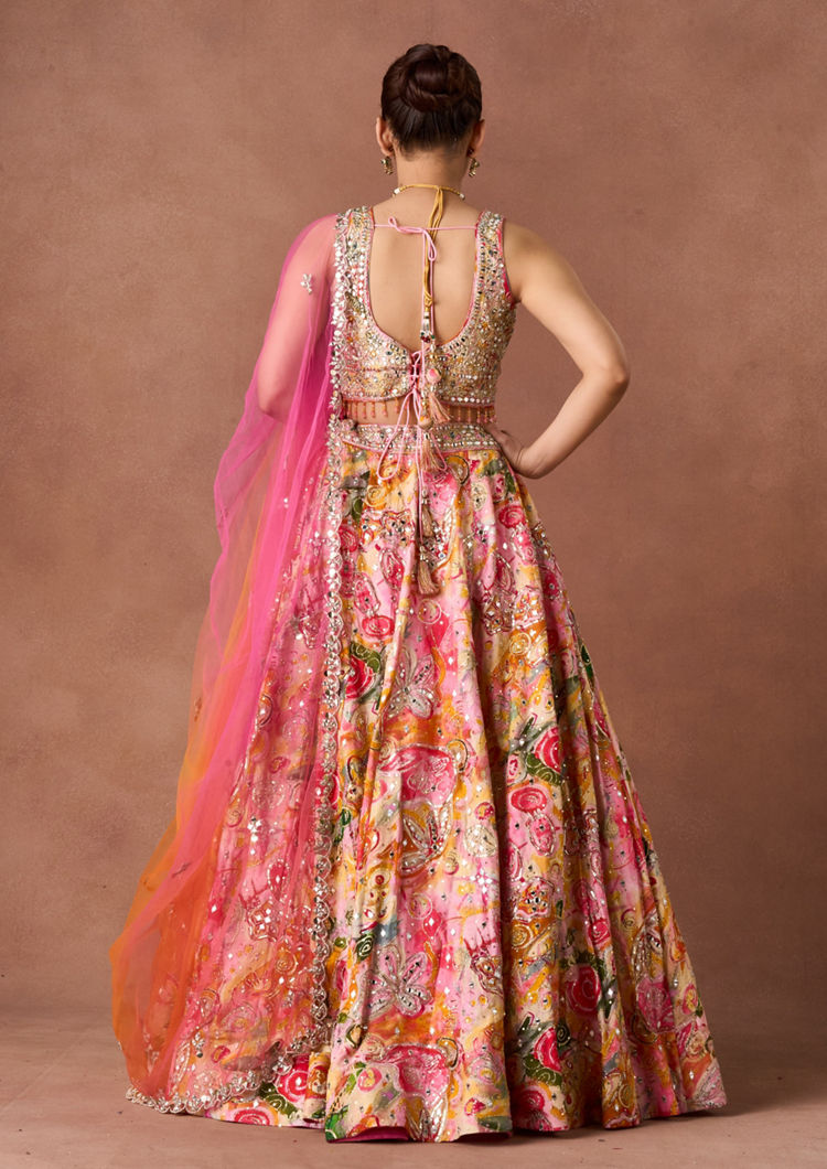 Twamev Women Floral Garden Printed Lehenga
