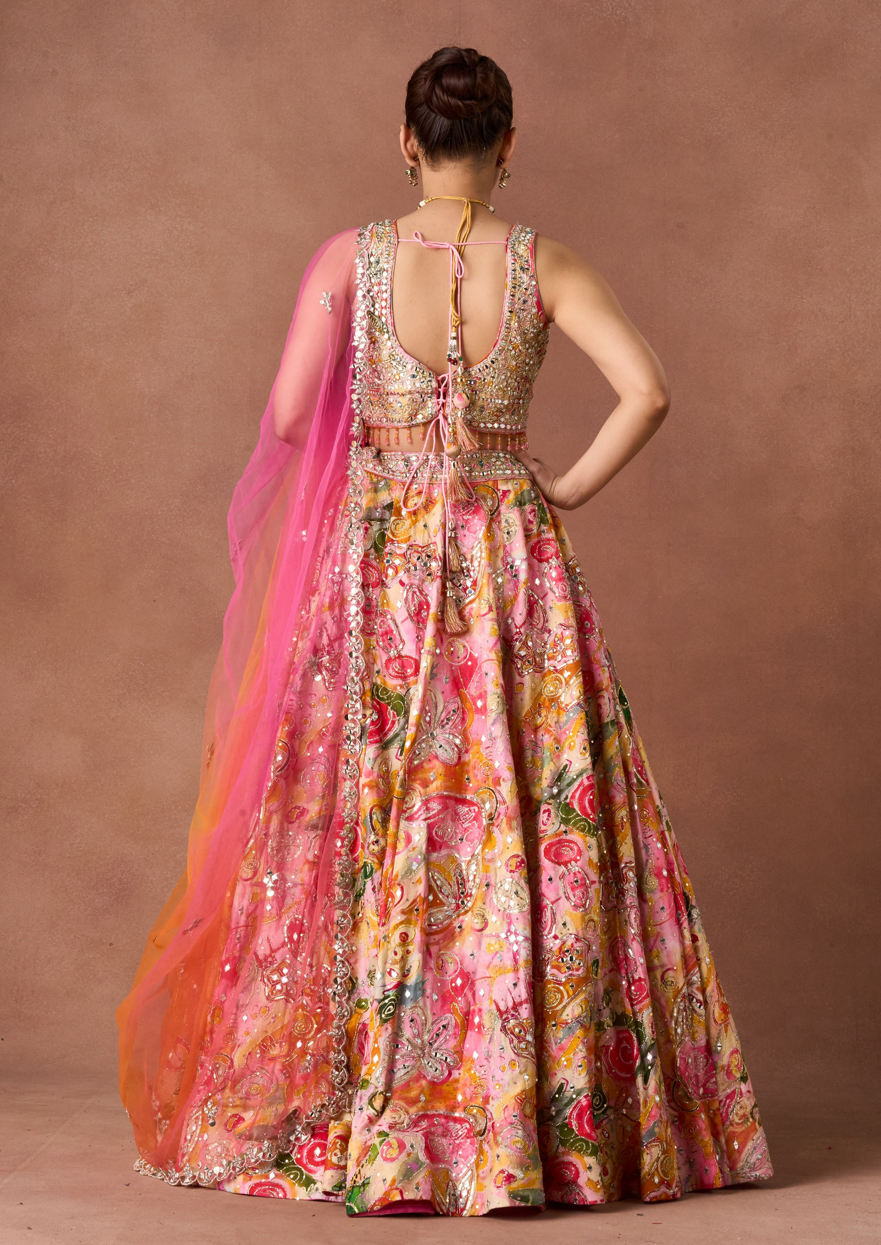 Twamev Women Floral Garden Printed Lehenga