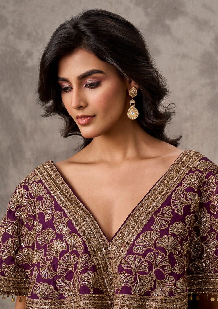 Twamev Women Wine Extravaganza Chiffon Lehenga