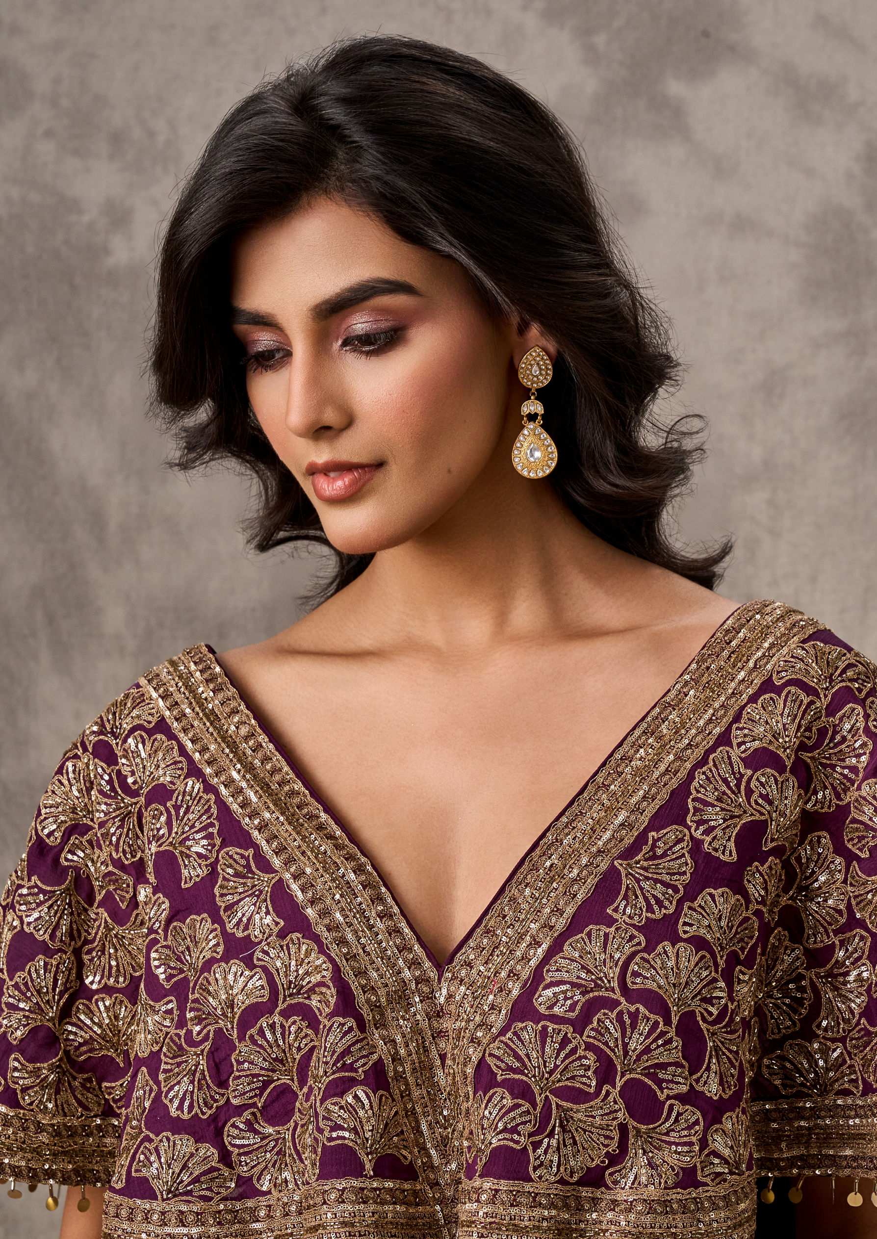 Twamev Women Wine Extravaganza Chiffon Lehenga