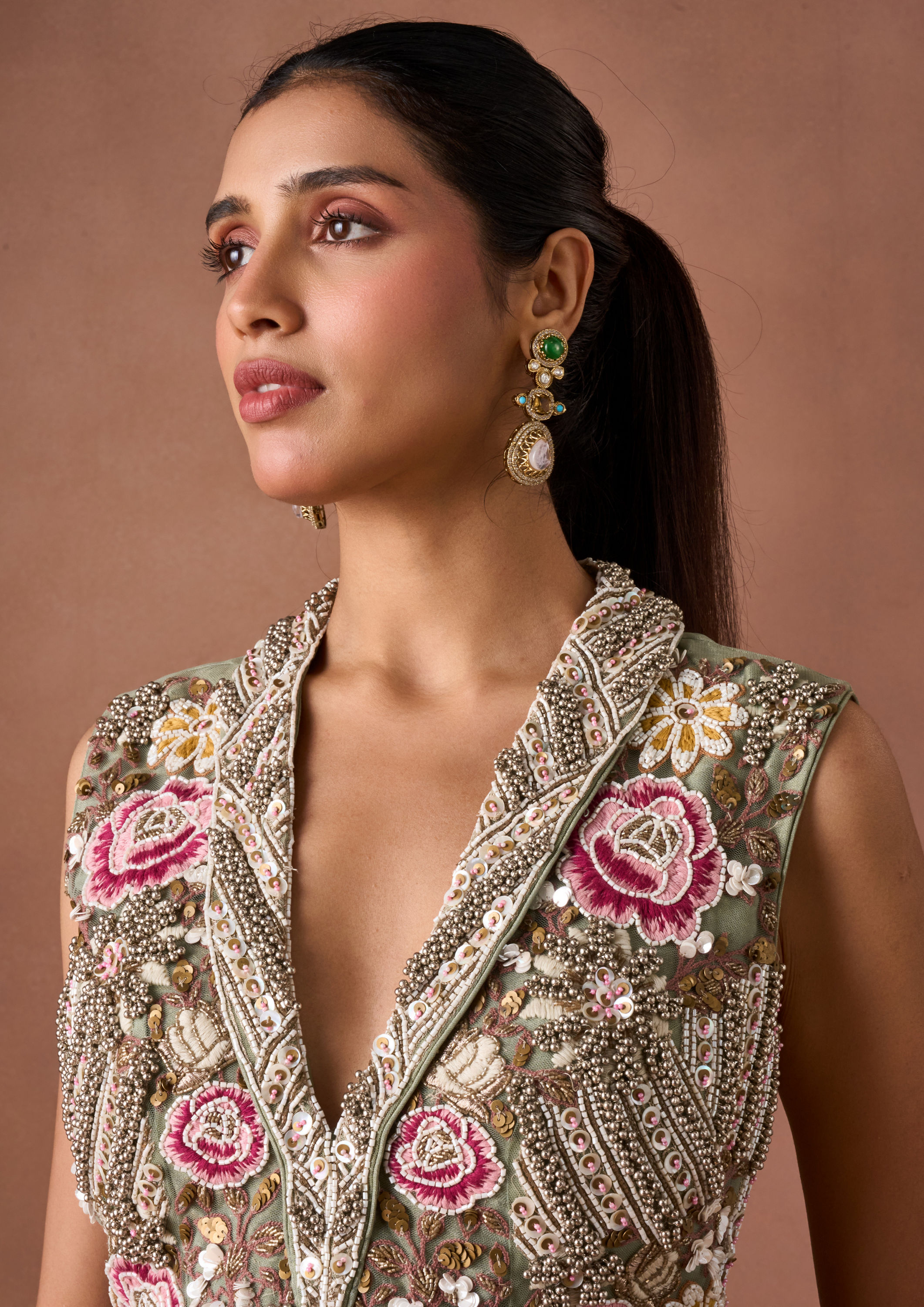 Twamev Women Green Art Silk Lehenga Set