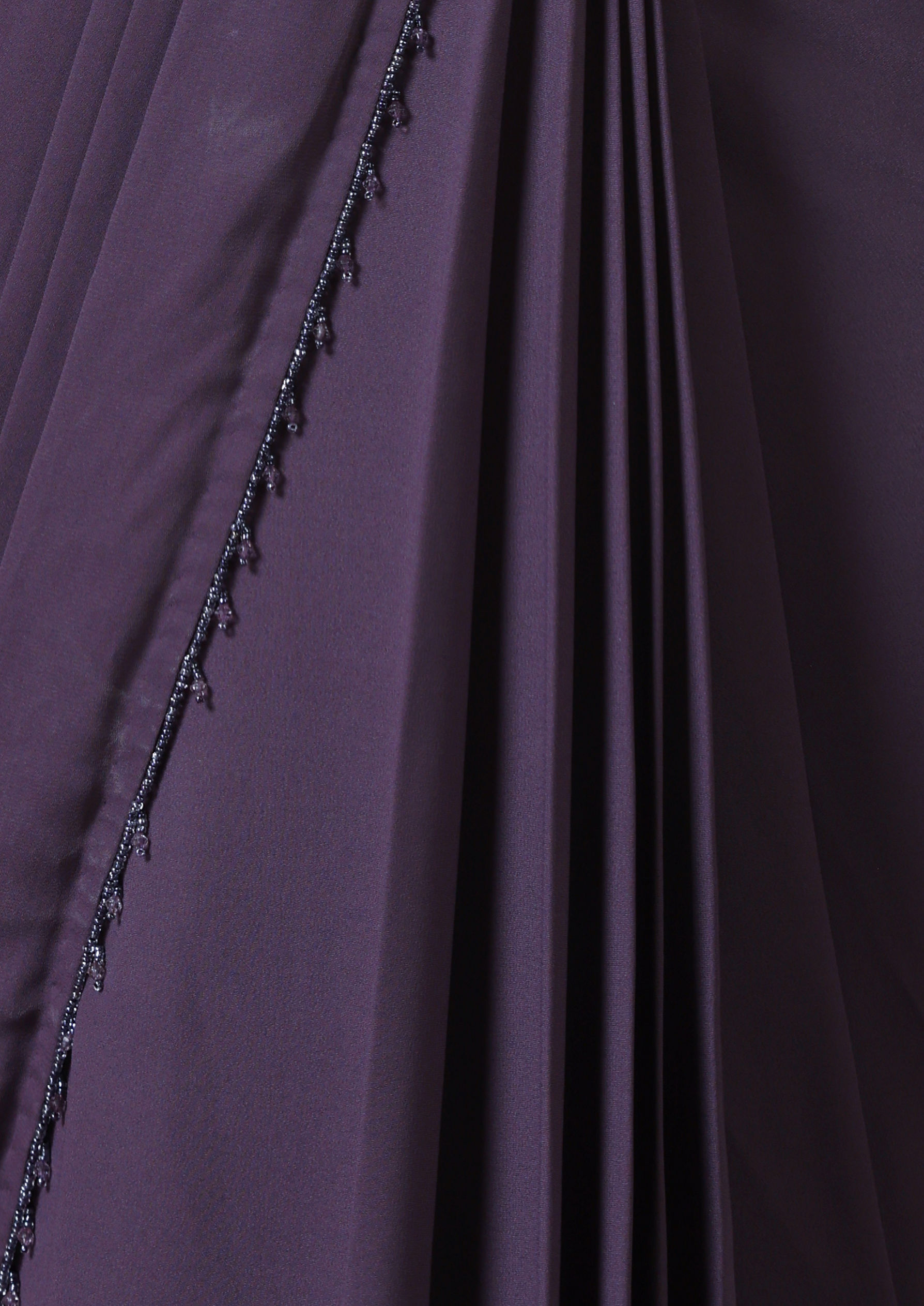 Twamev Women Royal Purple Georgette Saree