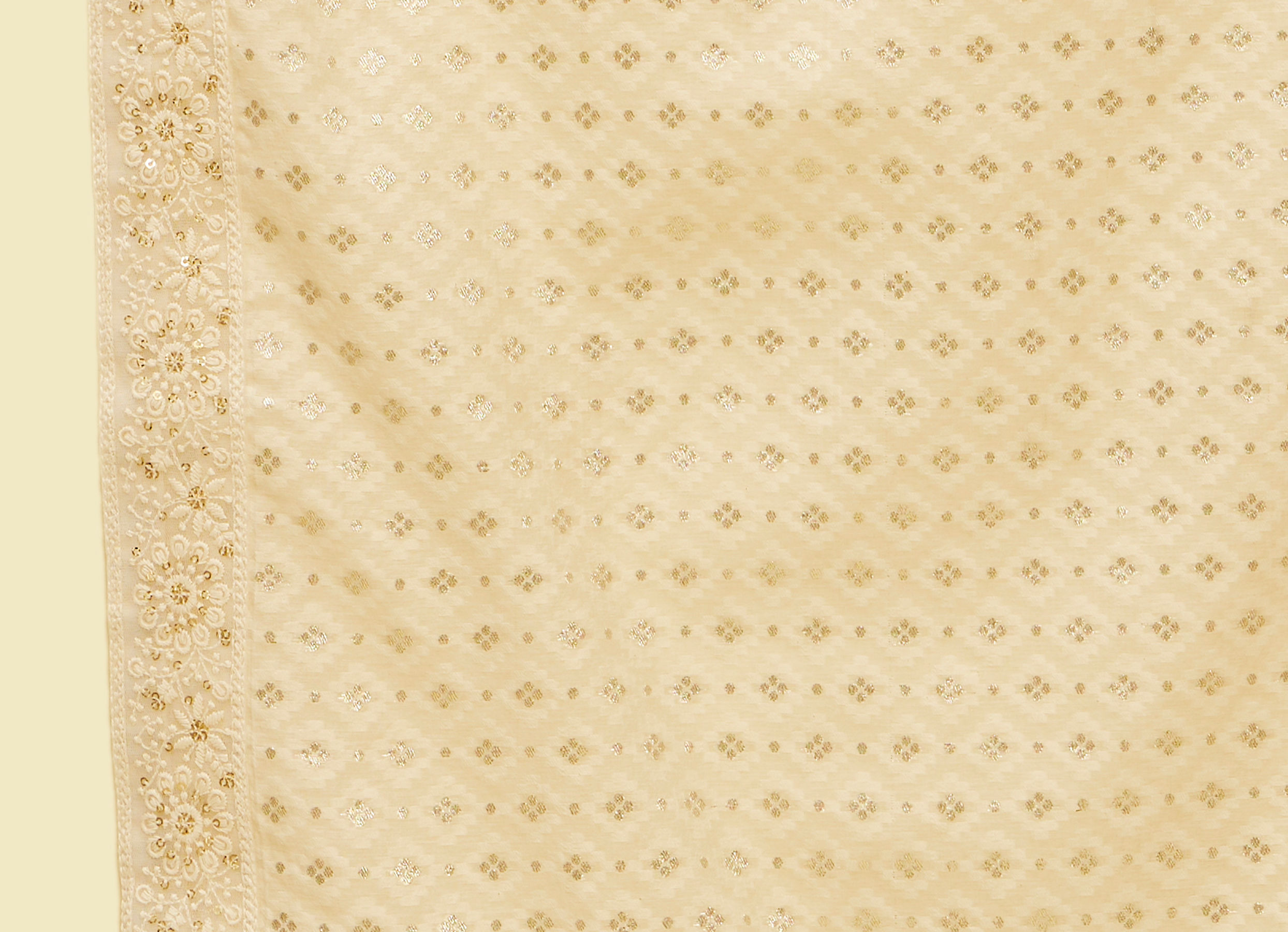 Twamev Men Cream Chanderi Dupatta