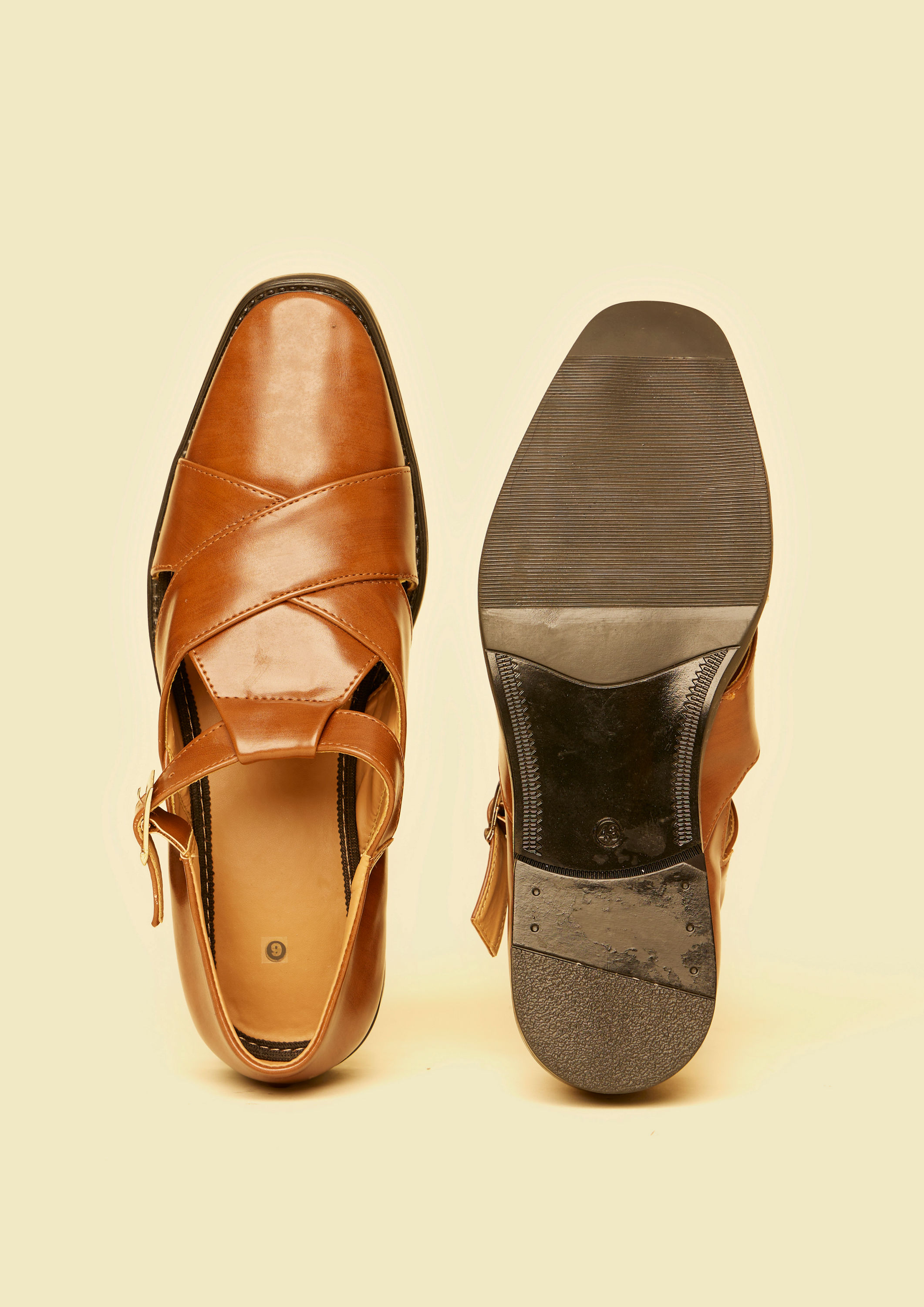 Twamev Men Brown Jooti Traditional Wear