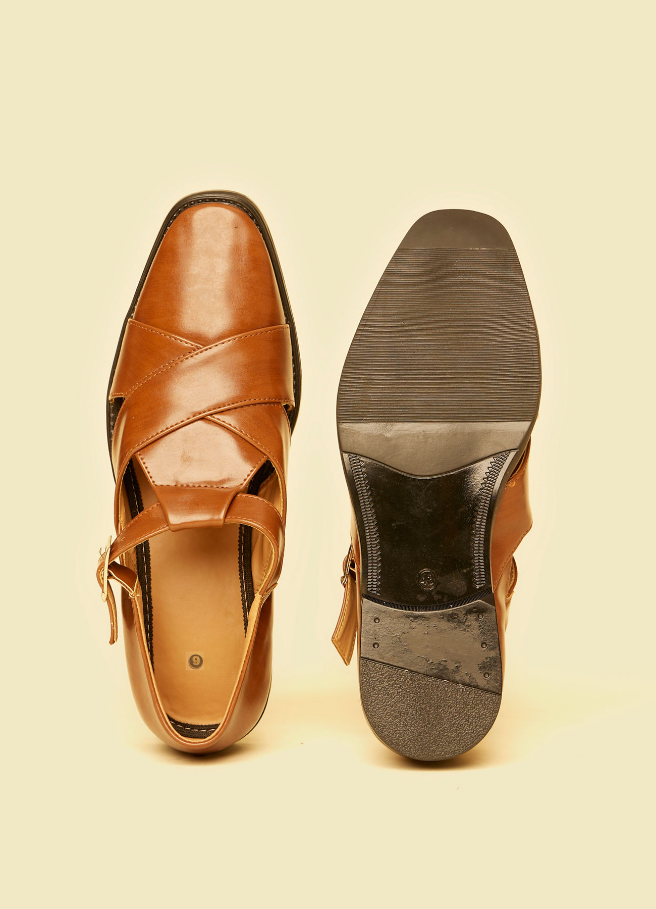 Twamev Men Brown Jooti Traditional Wear