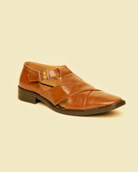 Twamev Men Brown Jooti Traditional Wear