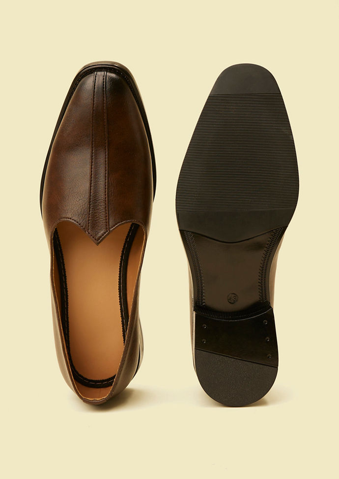 Twamev Men Brown Loafers Style Shoes