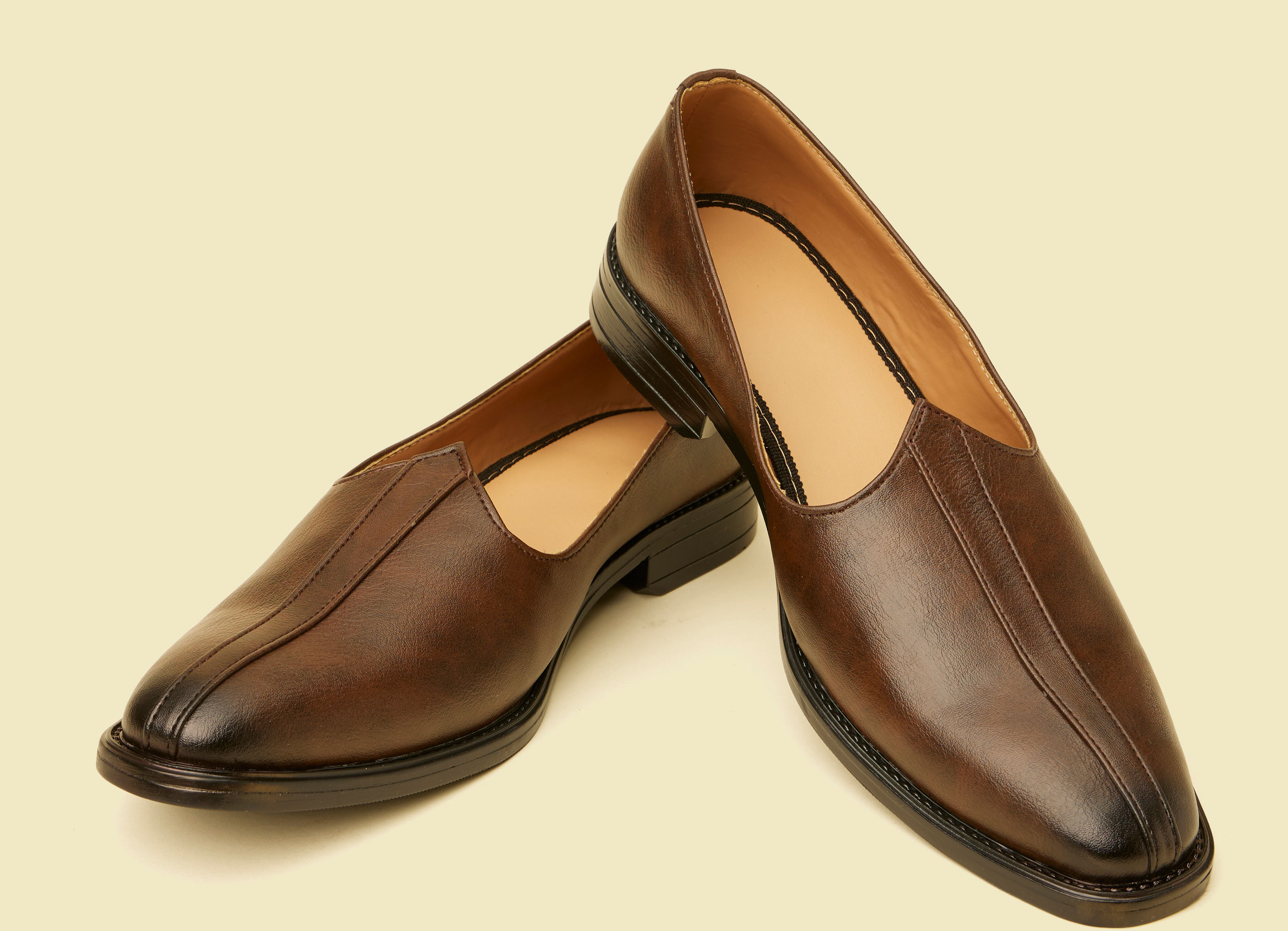 Twamev Men Brown Loafers Style Shoes