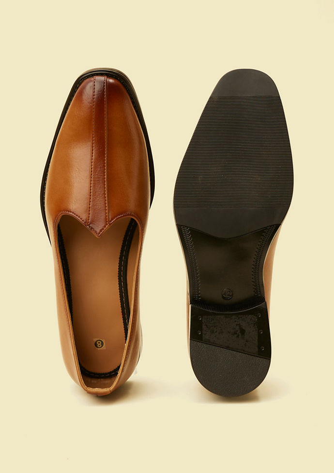 Twamev Men Dark Brown Loafers Style Shoes