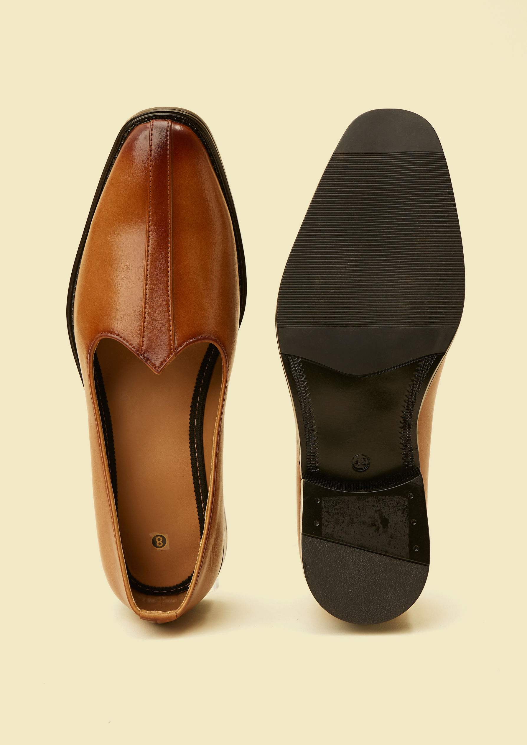 Twamev Men Dark Brown Loafers Style Shoes
