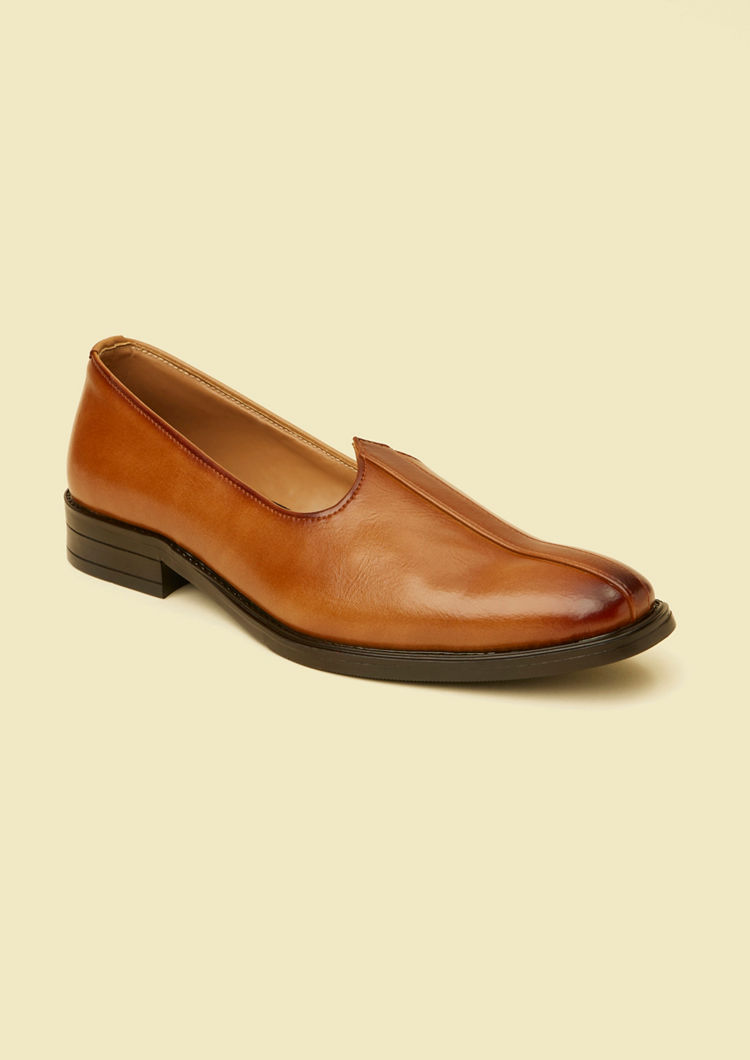 Twamev Men Dark Brown Loafers Style Shoes