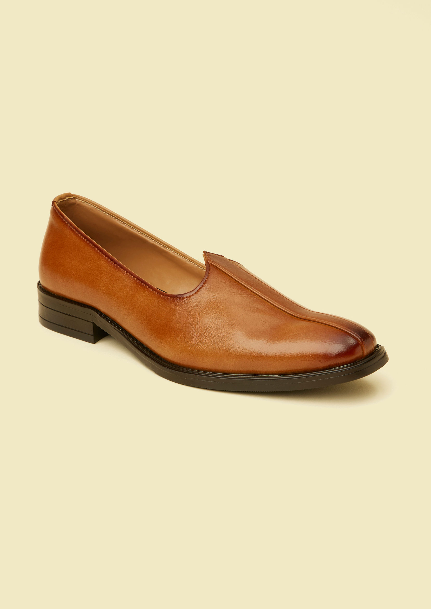 Twamev Men Dark Brown Loafers Style Shoes