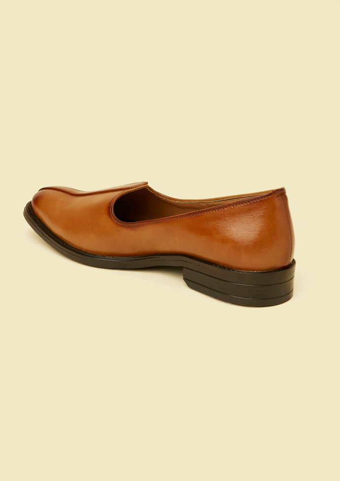 Twamev Men Dark Brown Loafers Style Shoes