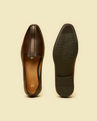 Twamev Men Wine Faux Leather Jooti