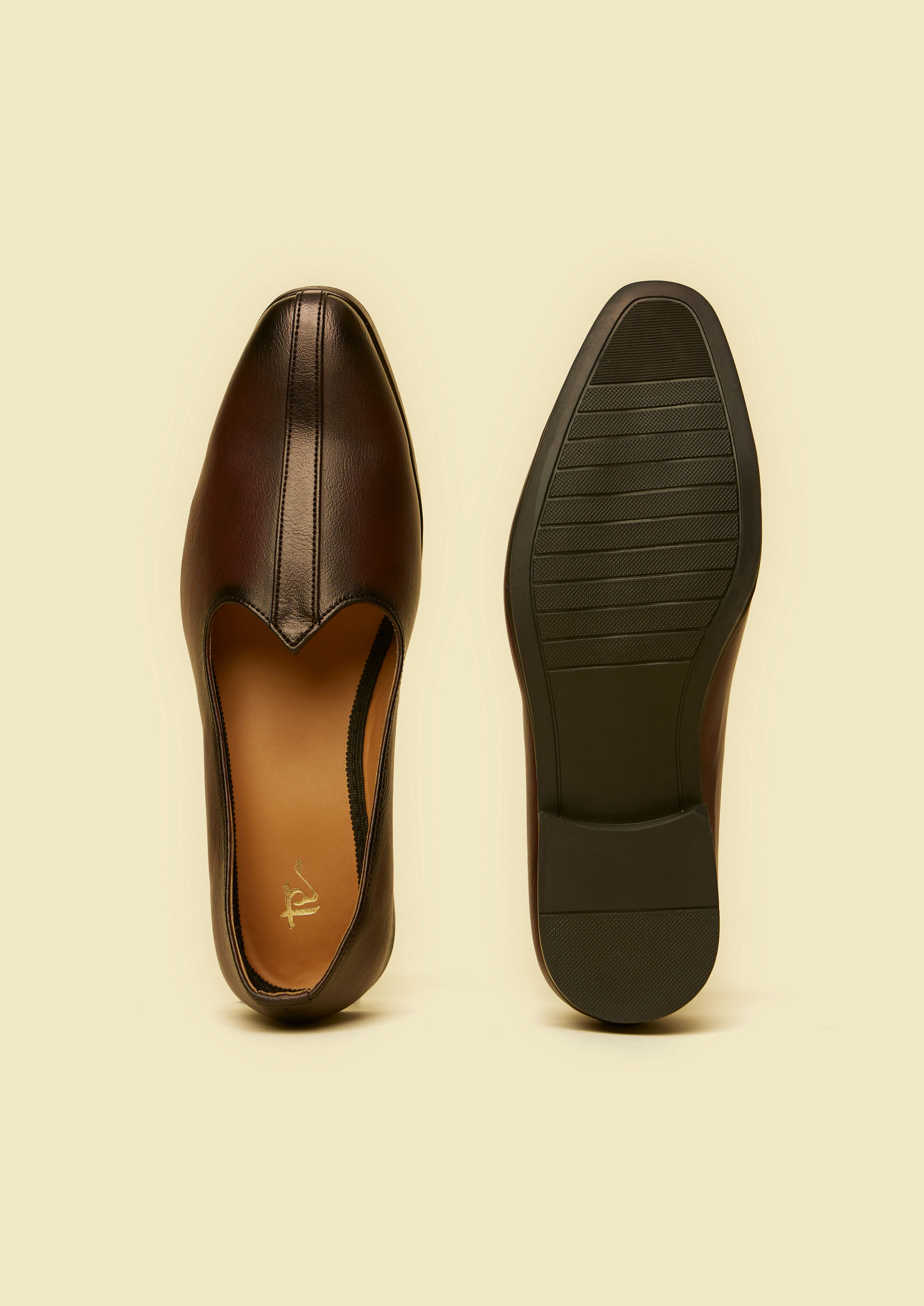 Twamev Men Wine Faux Leather Jooti