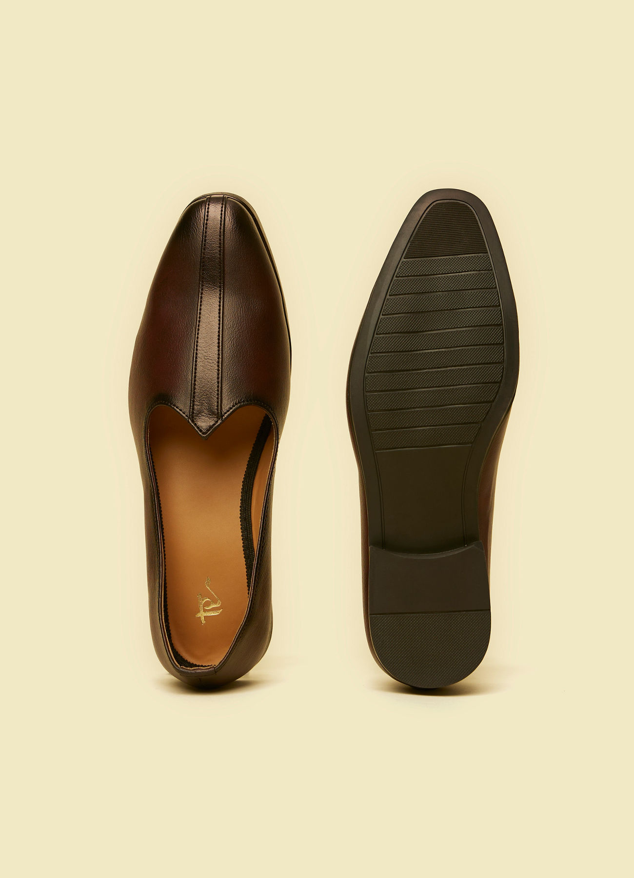 Twamev Men Wine Faux Leather Jooti