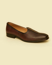 Twamev Men Wine Faux Leather Jooti