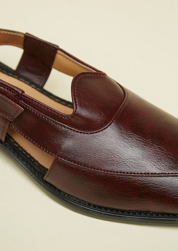 Twamev Men Wine Panache Faux Leather Outfit